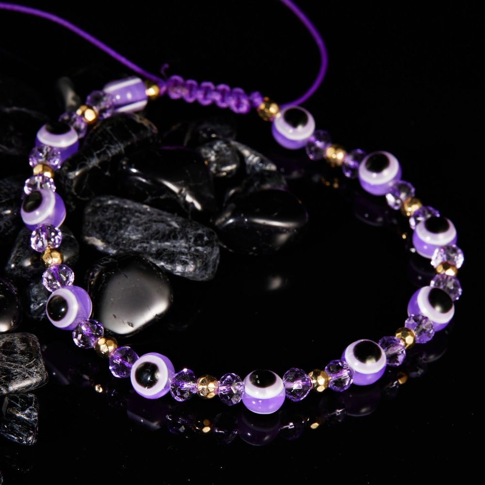 Eye Crystal Bead Pull Verstellbares Armband