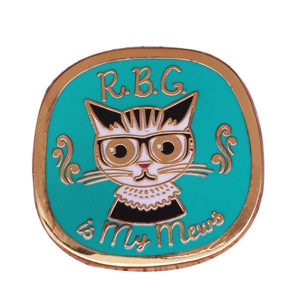 Ruth Ginsburg Inspirierte Rbg Cat Brosche Frauen Power Equality Badge Brosche