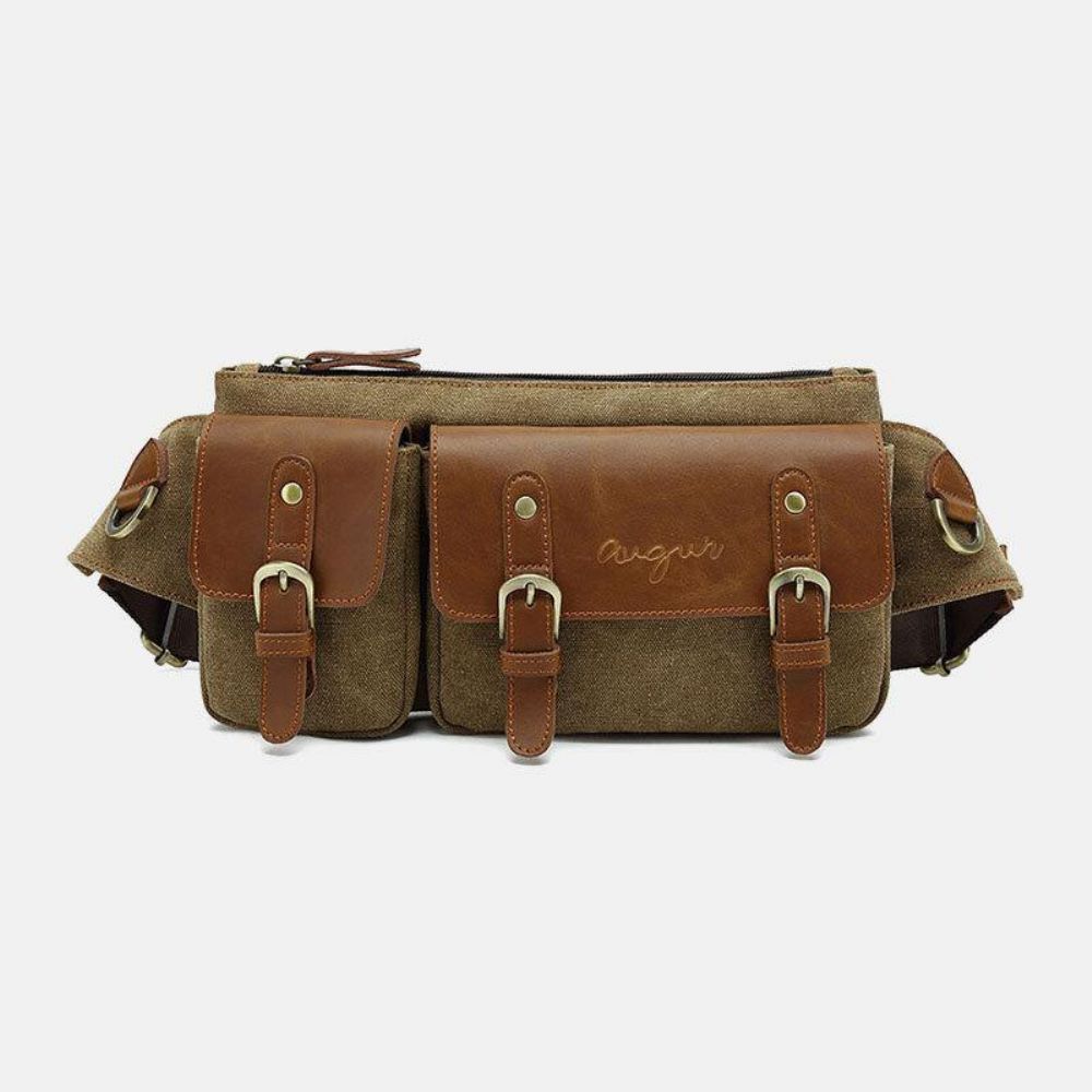 Herren Canvas Gürteltasche Multifunktionale Haspe Tasche Outdoor Lässige Brusttasche Umhängetasche