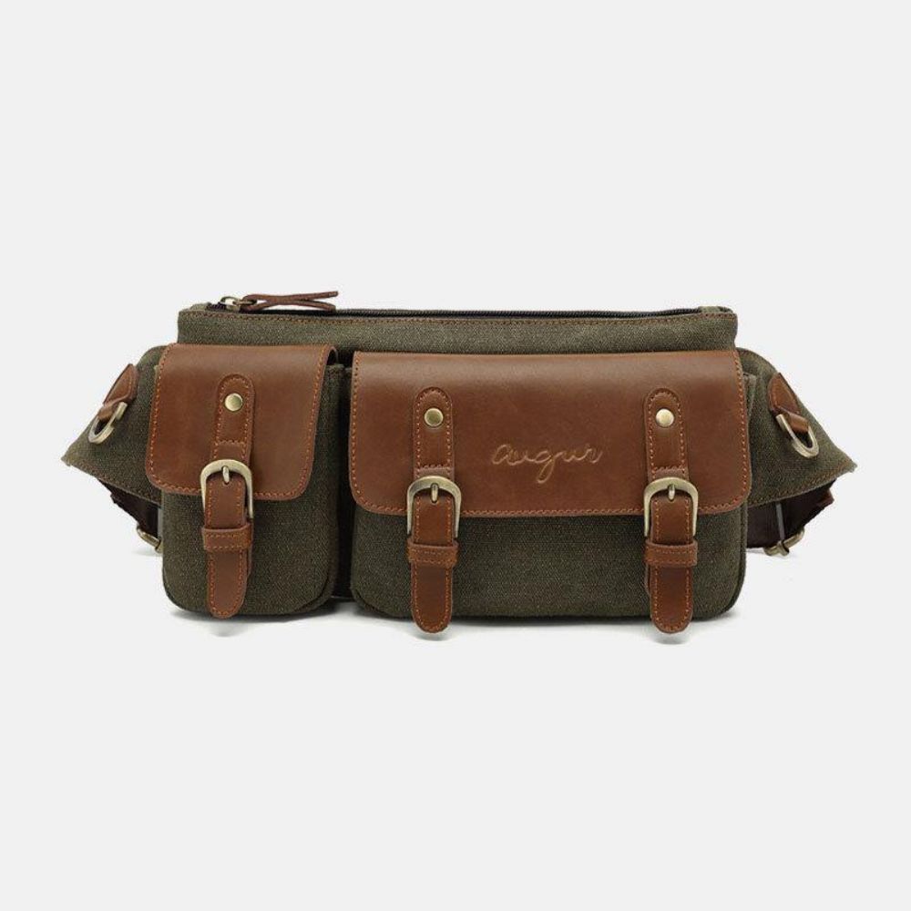 Herren Canvas Gürteltasche Multifunktionale Haspe Tasche Outdoor Lässige Brusttasche Umhängetasche