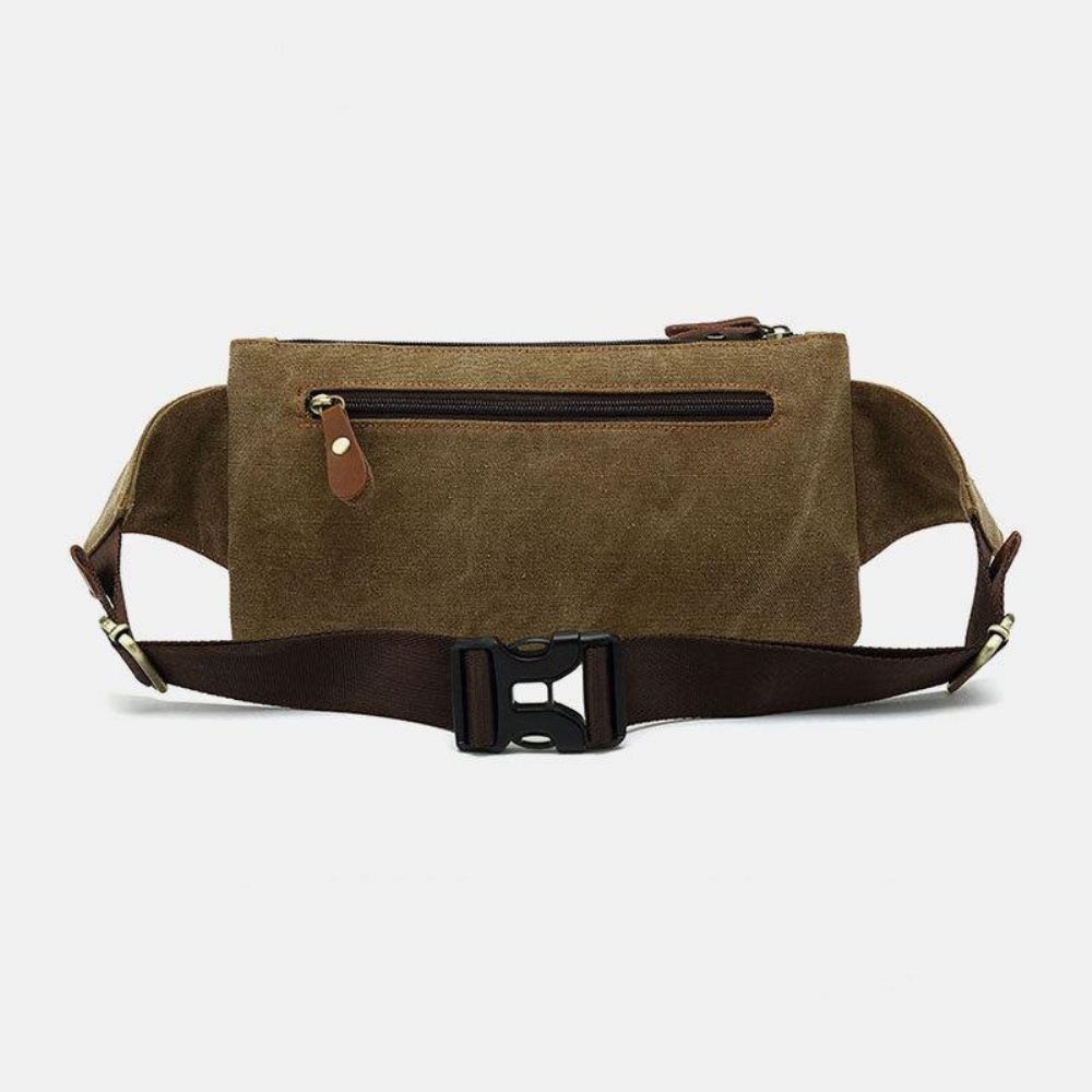 Herren Canvas Gürteltasche Multifunktionale Haspe Tasche Outdoor Lässige Brusttasche Umhängetasche