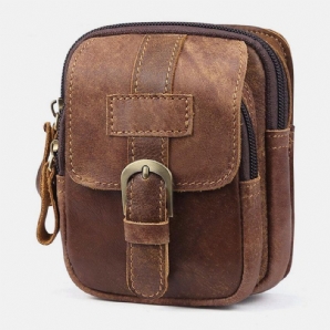 Herren Echtes Leder Retro Business Leder Sport 4.7 Zoll Handytasche Gürteltasche Mit Gürtelschlaufe