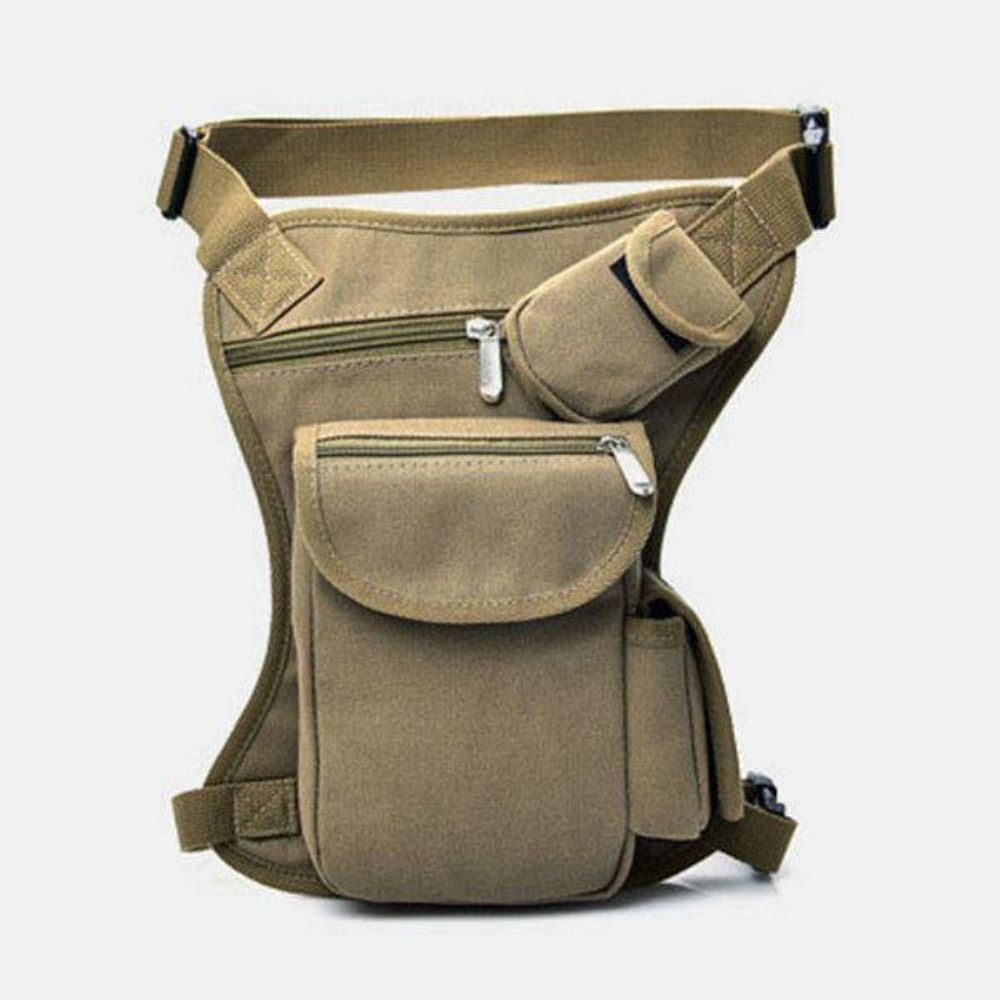 Männer Leinwand Camouflage Taktische Outdoor Multifunktions Lässige Reise Sport Angelausrüstung Tasche Gürteltasche Beintasche Für Reiten Radfahren