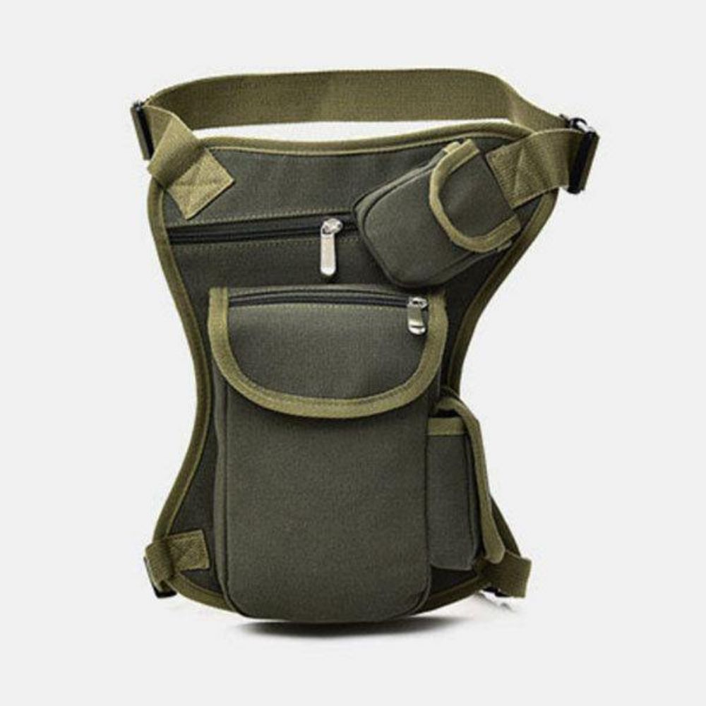 Männer Leinwand Camouflage Taktische Outdoor Multifunktions Lässige Reise Sport Angelausrüstung Tasche Gürteltasche Beintasche Für Reiten Radfahren