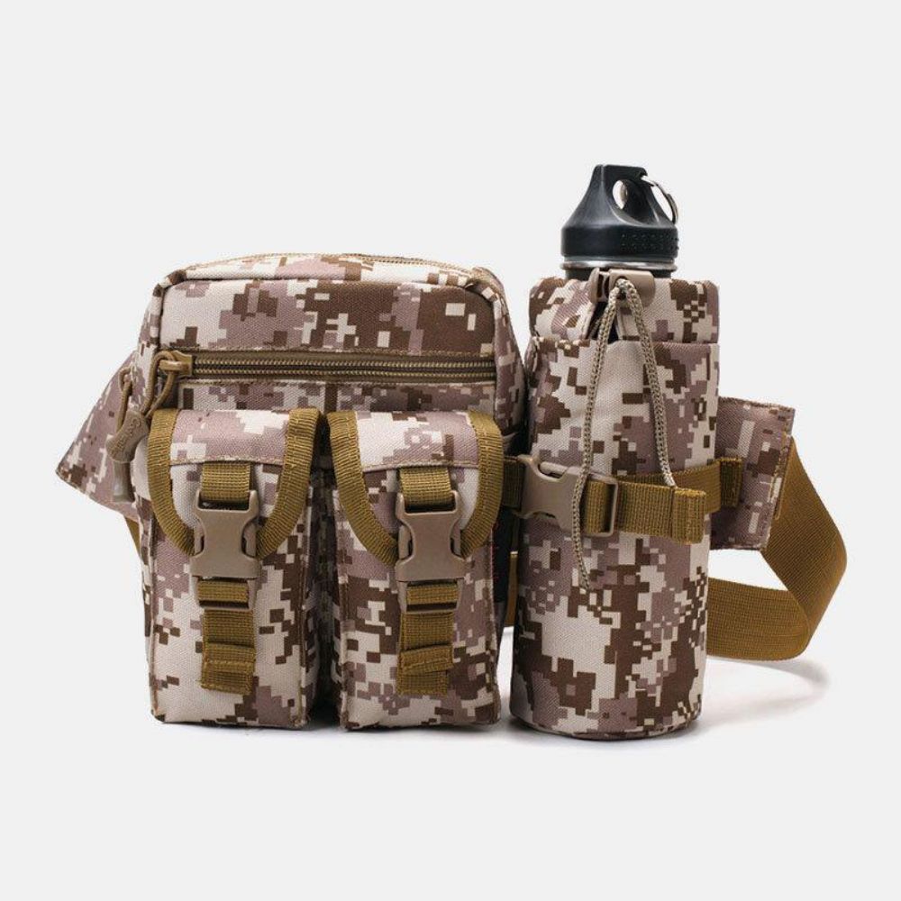 Männer Nylon Camouflage Multifunktions Outdoor Wasserflasche Gürteltasche Taktische Tasche