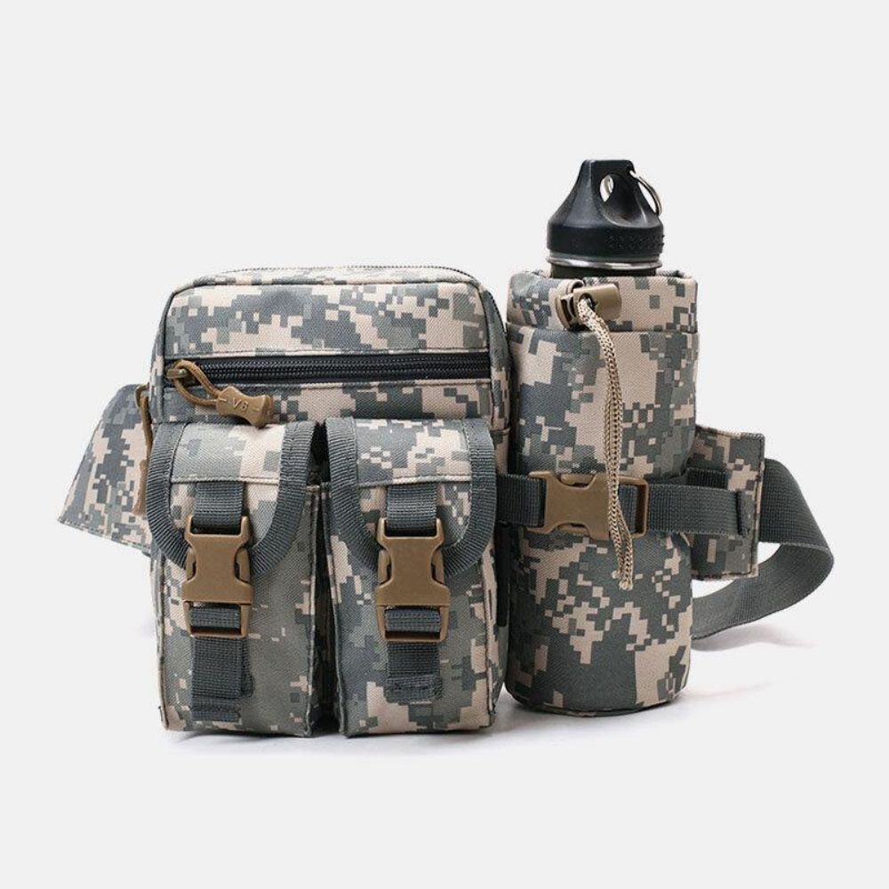 Männer Nylon Camouflage Multifunktions Outdoor Wasserflasche Gürteltasche Taktische Tasche