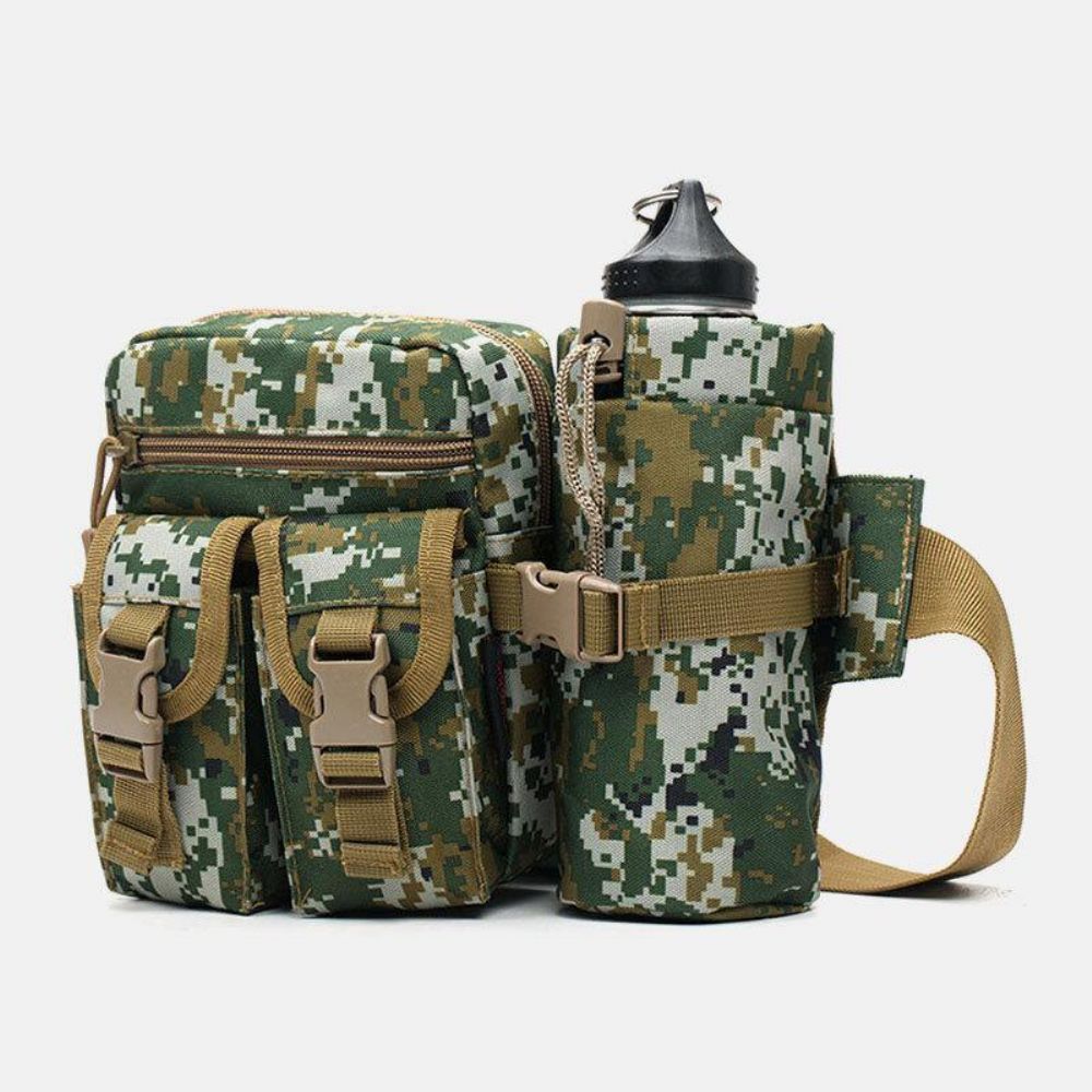 Männer Nylon Camouflage Multifunktions Outdoor Wasserflasche Gürteltasche Taktische Tasche