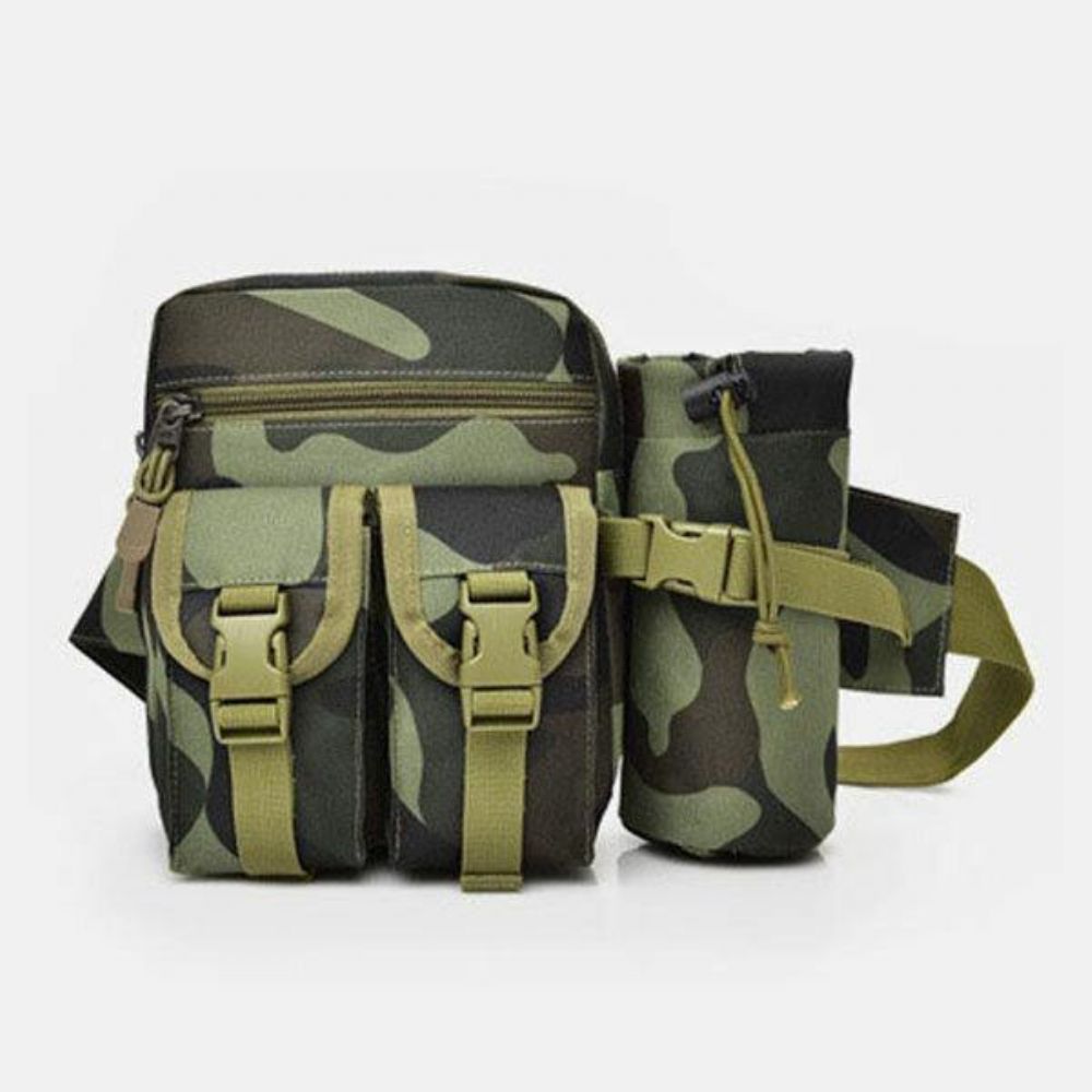 Männer Nylon Camouflage Tactical Outdoor Multifunktions Casual Sport Reiten Angelausrüstung Tasche Gürteltasche Wasserflasche Tasche