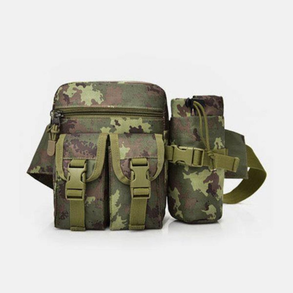 Männer Nylon Camouflage Tactical Outdoor Multifunktions Casual Sport Reiten Angelausrüstung Tasche Gürteltasche Wasserflasche Tasche