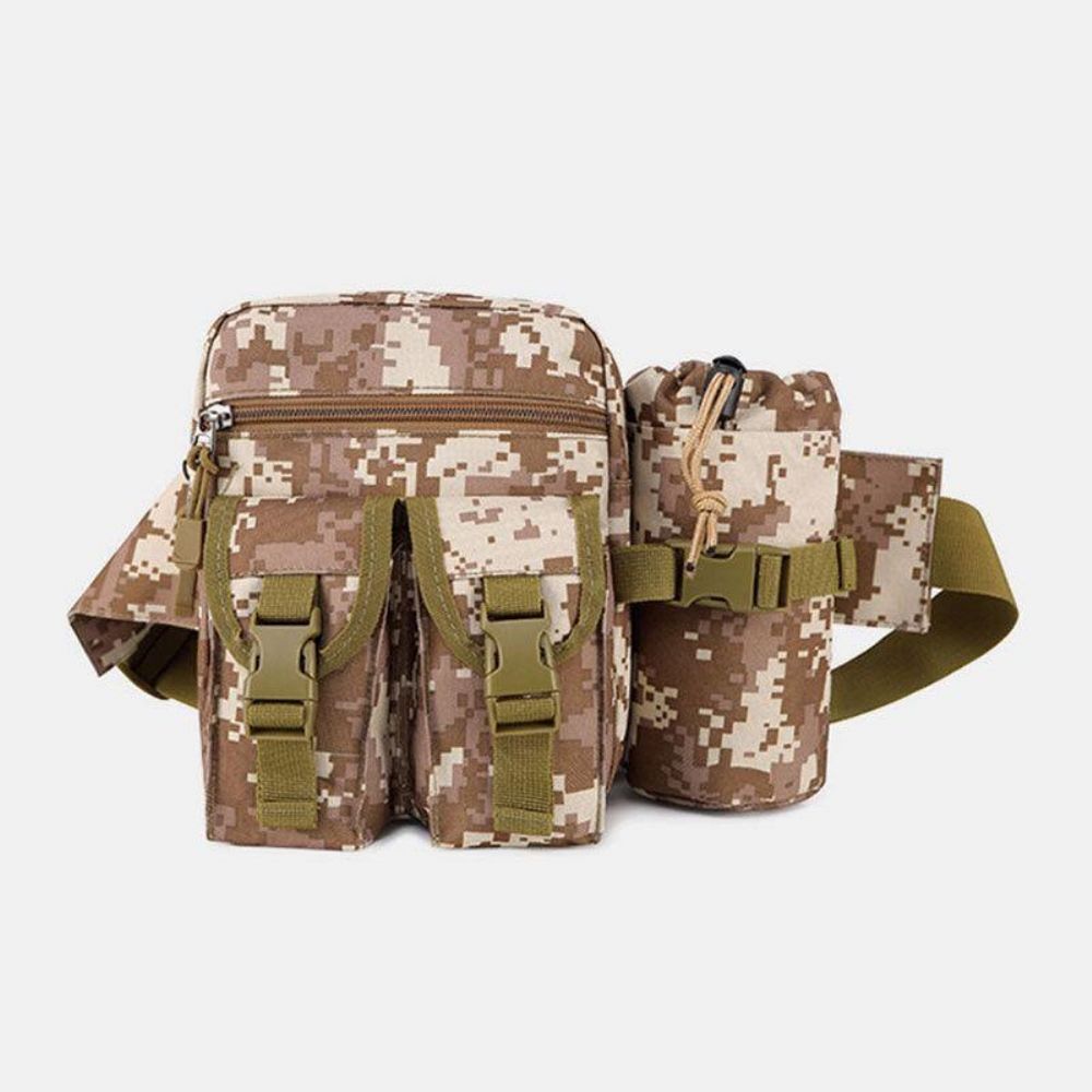 Männer Nylon Camouflage Tactical Outdoor Multifunktions Casual Sport Reiten Angelausrüstung Tasche Gürteltasche Wasserflasche Tasche