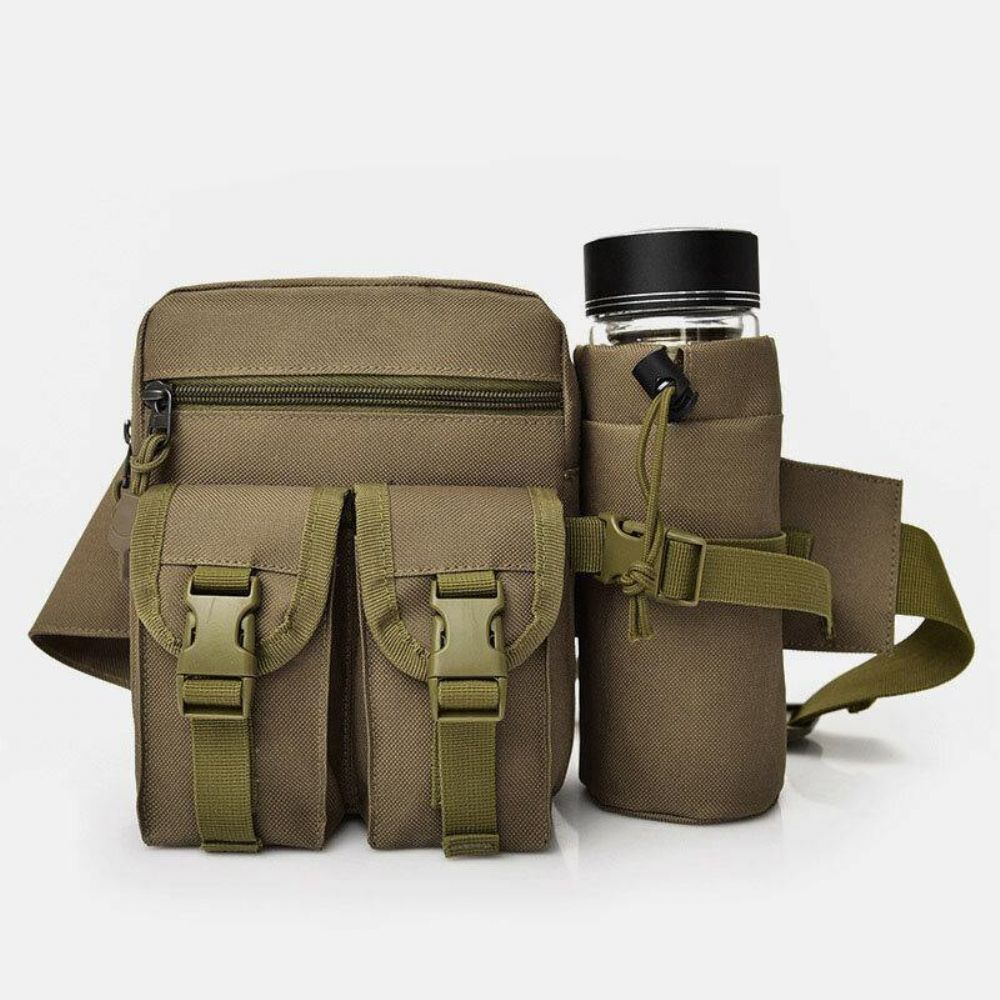 Männer Nylon Camouflage Tactical Outdoor Multifunktions Casual Sport Reiten Angelausrüstung Tasche Gürteltasche Wasserflasche Tasche