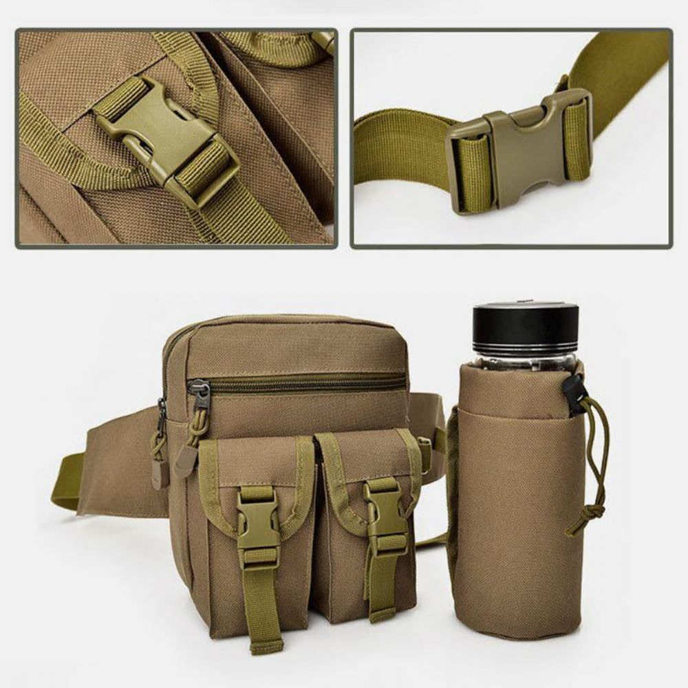 Männer Nylon Camouflage Tactical Outdoor Multifunktions Casual Sport Reiten Angelausrüstung Tasche Gürteltasche Wasserflasche Tasche