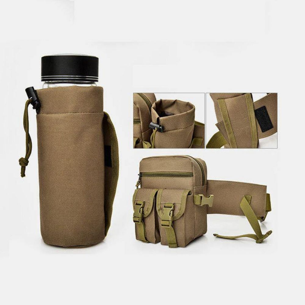 Männer Nylon Camouflage Tactical Outdoor Multifunktions Casual Sport Reiten Angelausrüstung Tasche Gürteltasche Wasserflasche Tasche