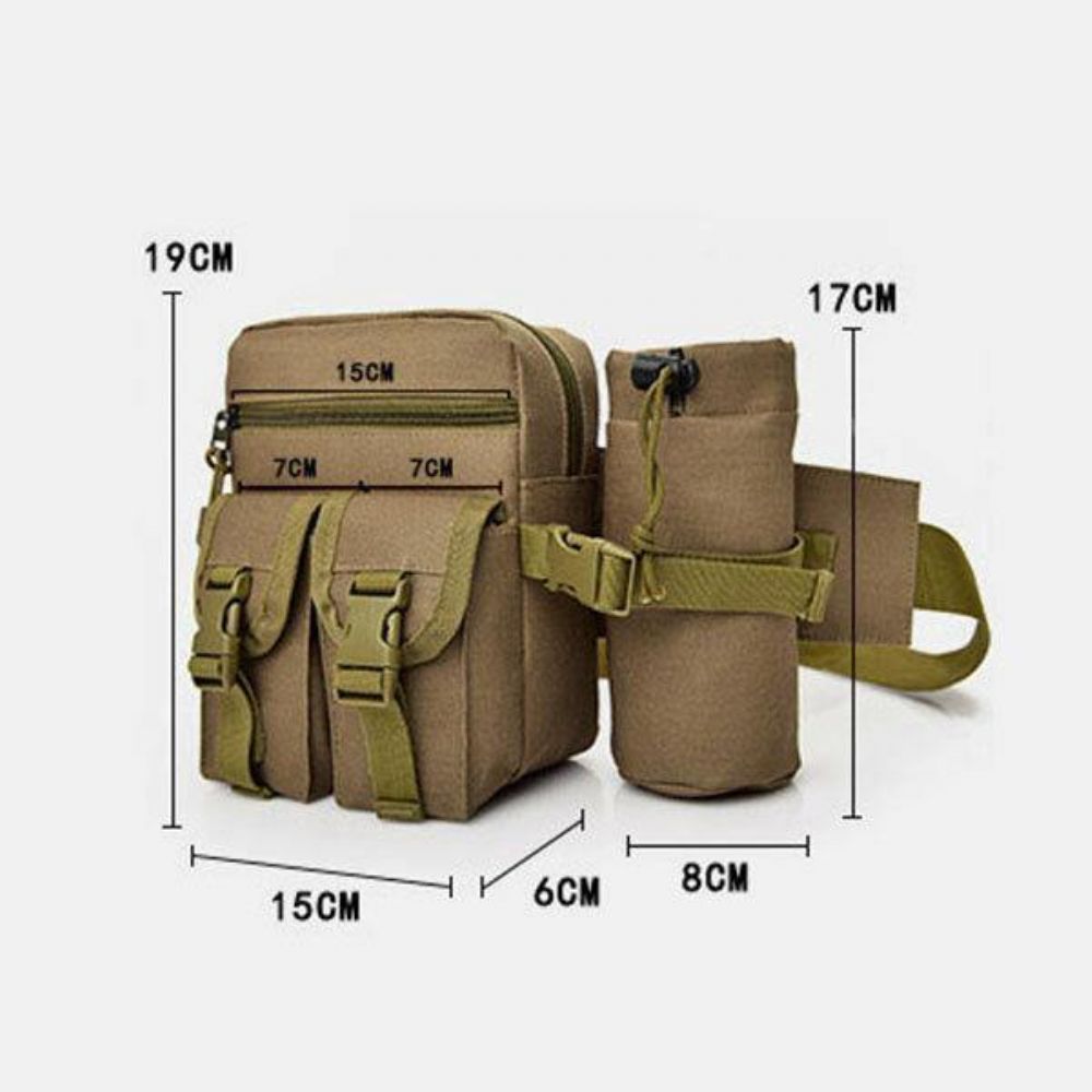 Männer Nylon Camouflage Tactical Outdoor Multifunktions Casual Sport Reiten Angelausrüstung Tasche Gürteltasche Wasserflasche Tasche