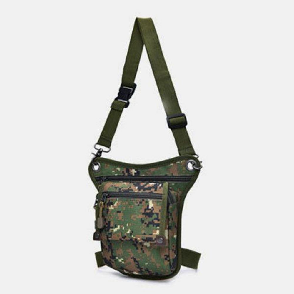 Männer Nylon Camouflage Tactical Outdoor Sport Multifunktions Wasserdichte Gürteltasche Beintasche Umhängetasche Zum Reiten