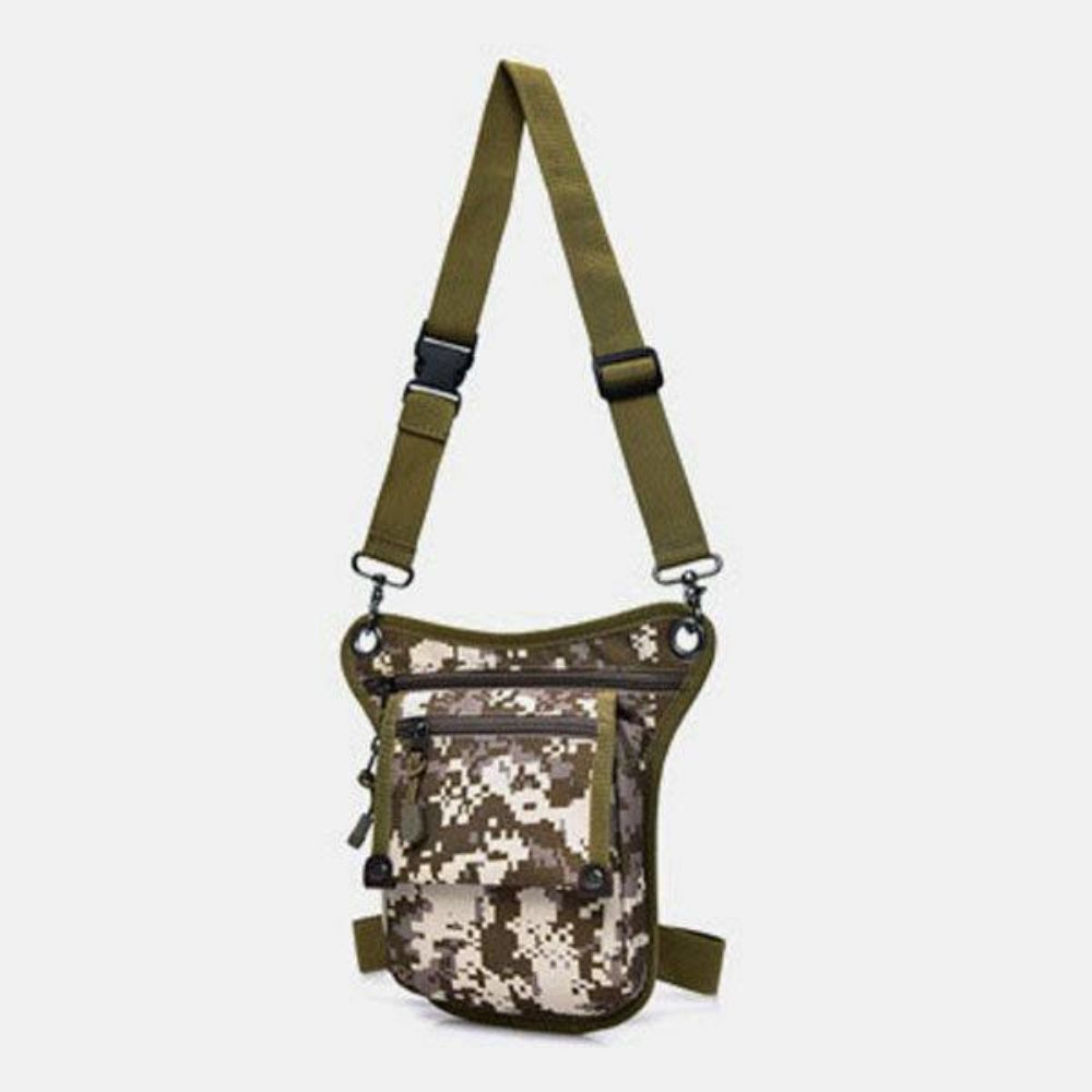 Männer Nylon Camouflage Tactical Outdoor Sport Multifunktions Wasserdichte Gürteltasche Beintasche Umhängetasche Zum Reiten