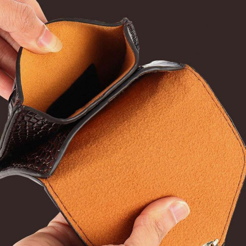 Männer Pu Leder Krokodilmuster Multifunktionale Lässige Doppelschicht 6.5 Zoll Handytasche Gürteltasche Mit Haken