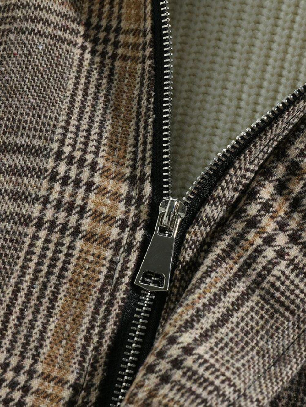 Herren Vintage Plaid Kordelzug Taillentasche Warme Kapuzenmäntel