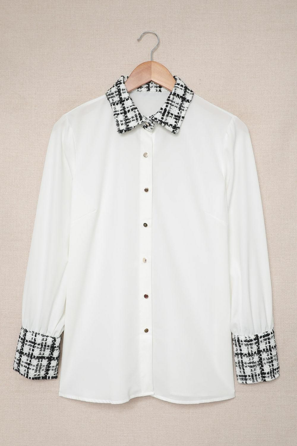 Kariertes Hemd Mit Button-Down-Kragen