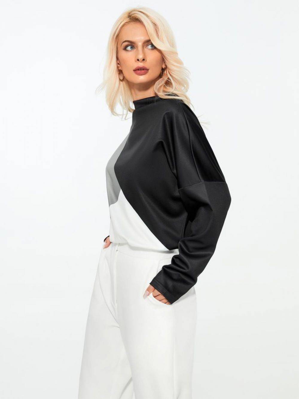 Langärmlige Lockere Urban-Bluse