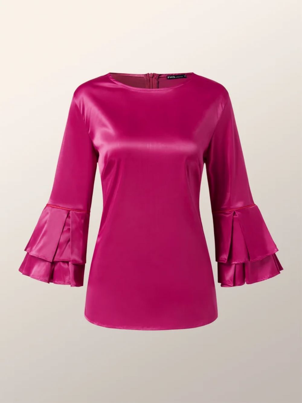 Mantel Elegantes Rundhalsausschnitt Solid Top