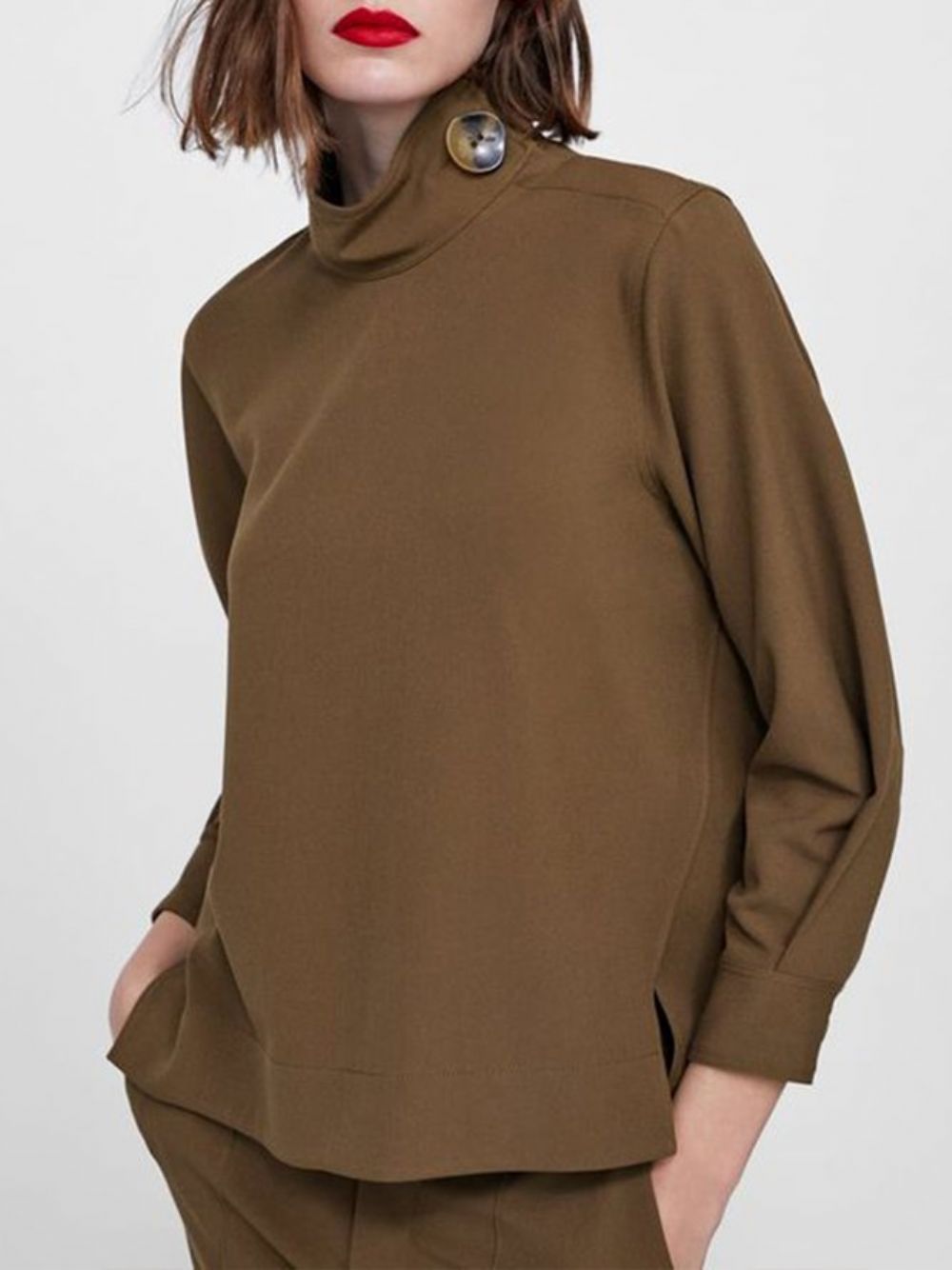 Shift Stehkragen Vintage Plain Top