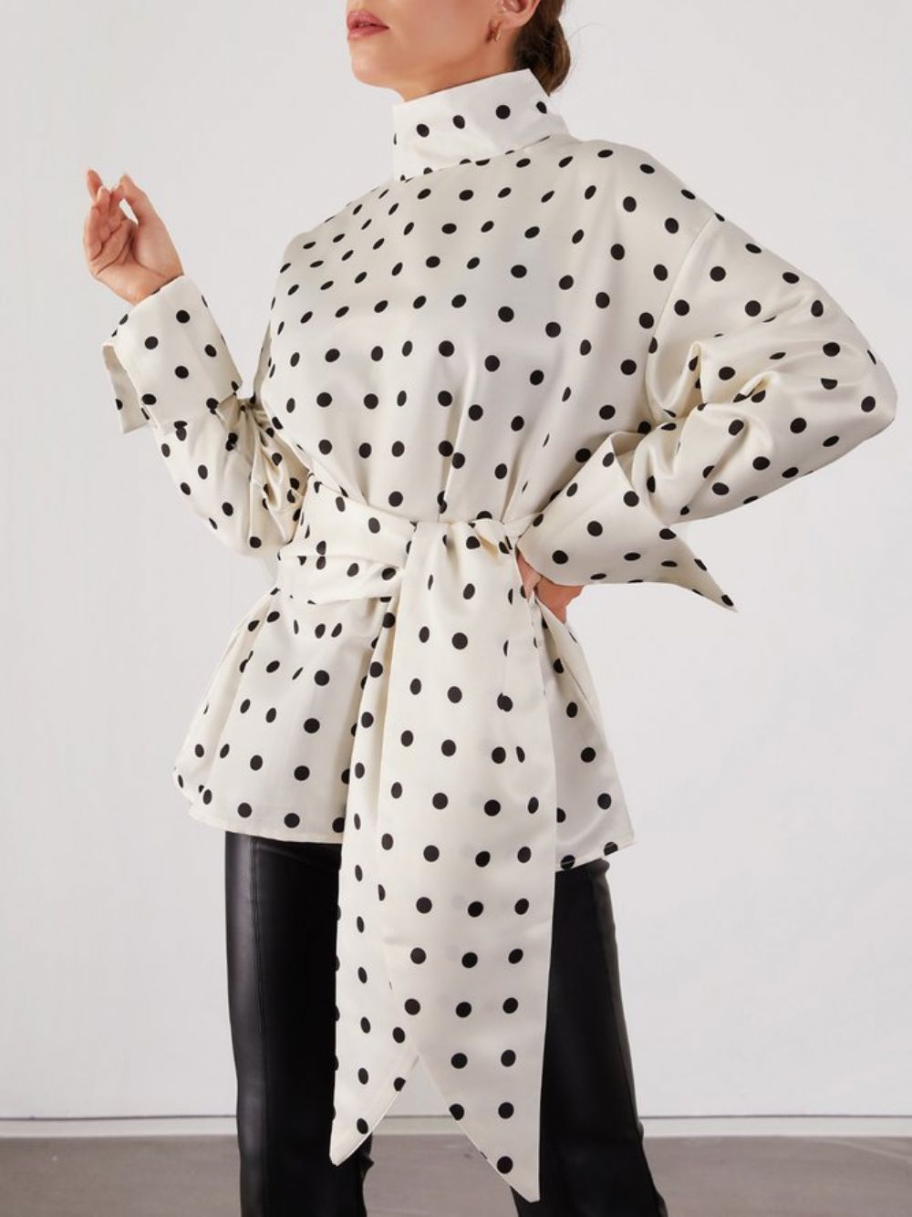 Statement Loose Polka Dots Daily Top