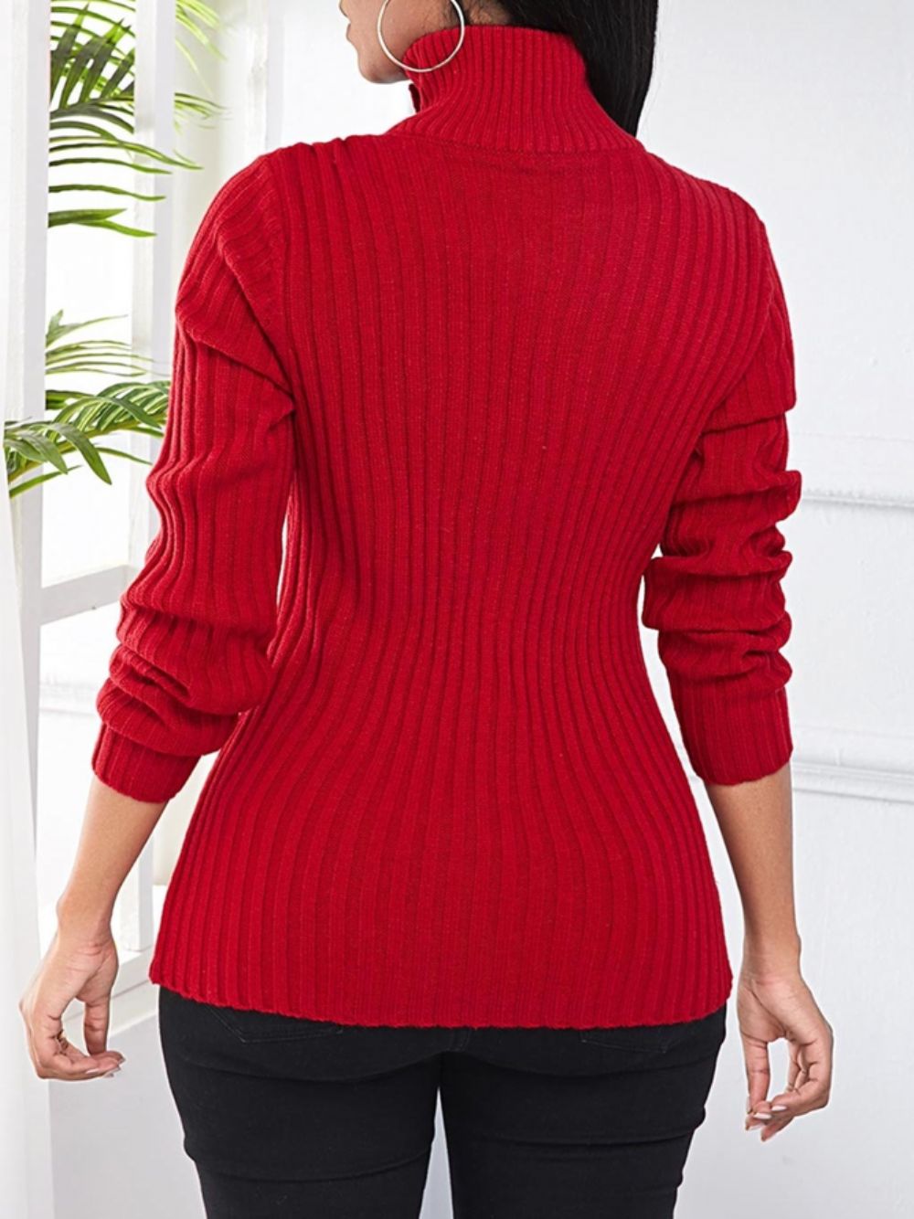 Herbst Leicht Dehnbarer Daily Mid-Weight Daily Sweater