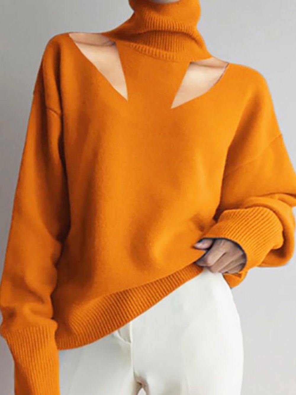 Lässiger Shift-Pullover Mit Langen Ärmeln