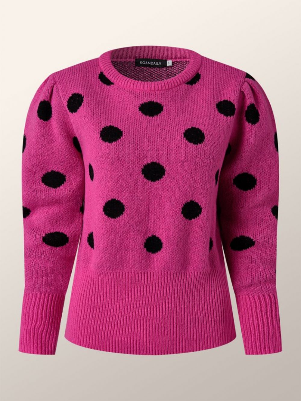 Winter Rundhals Regular Fit Polka Dots Polka Dots Langarm Daily Sweater