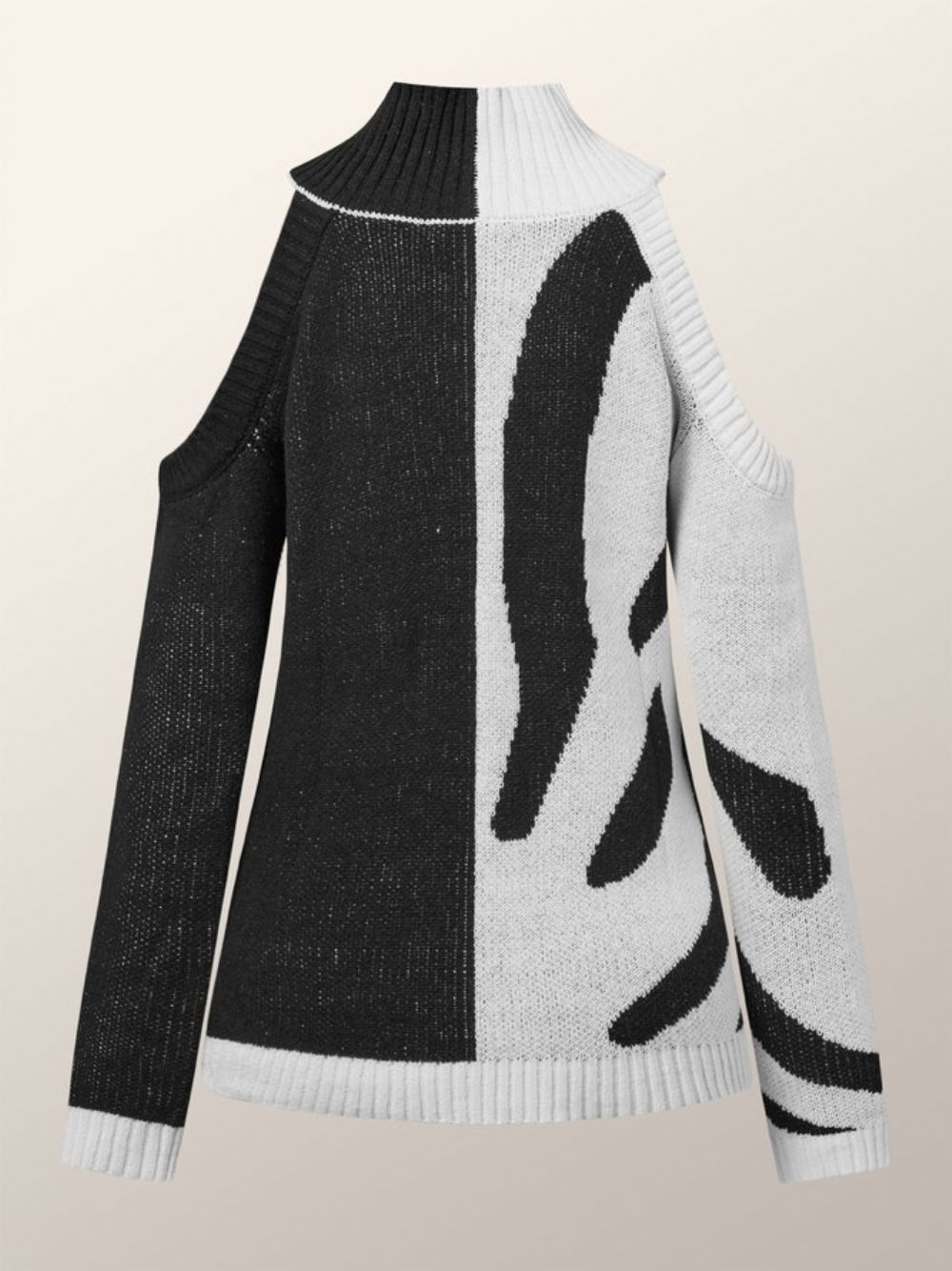 Winter-Zebra-Stehkragen Einfacher Langärmliger Pullover