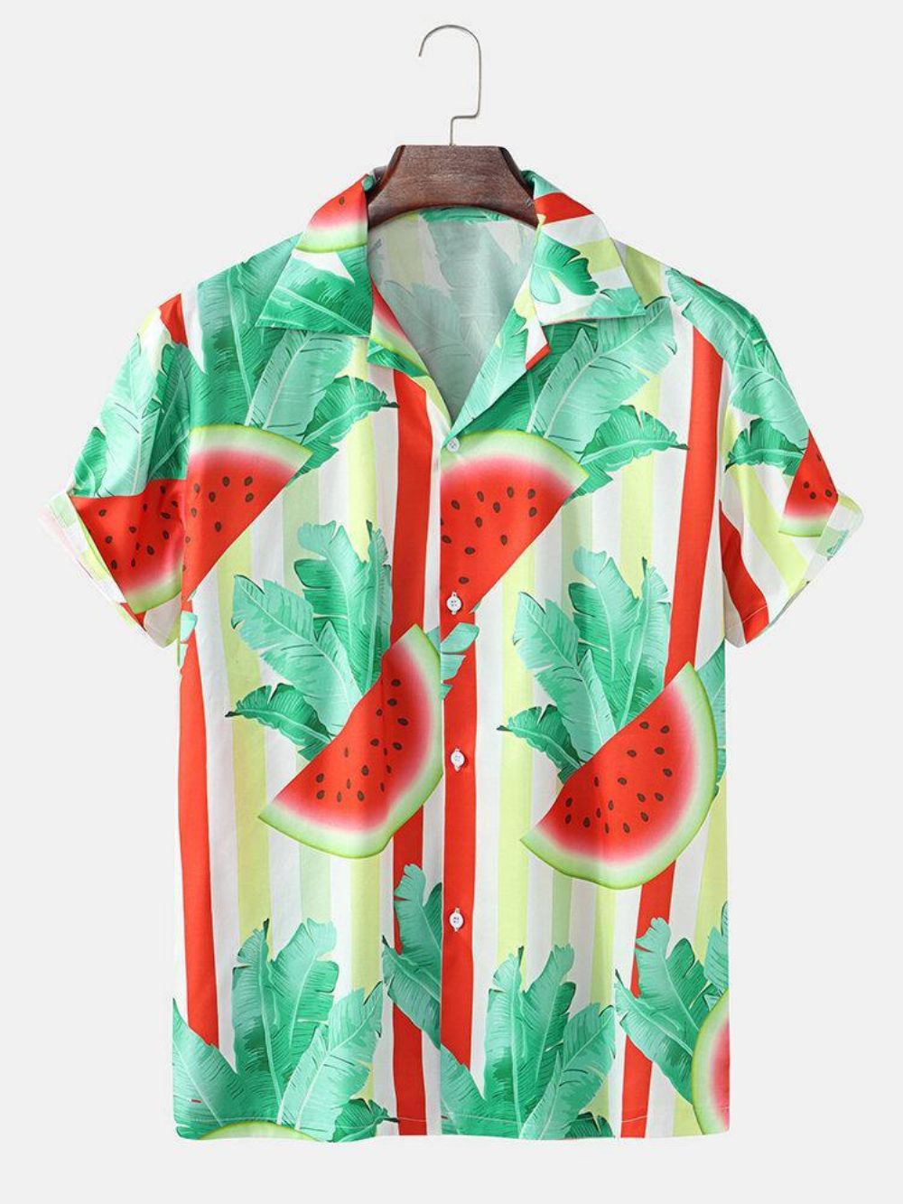 Freizeithemden Mit Wassermelonen-Print Für Herren