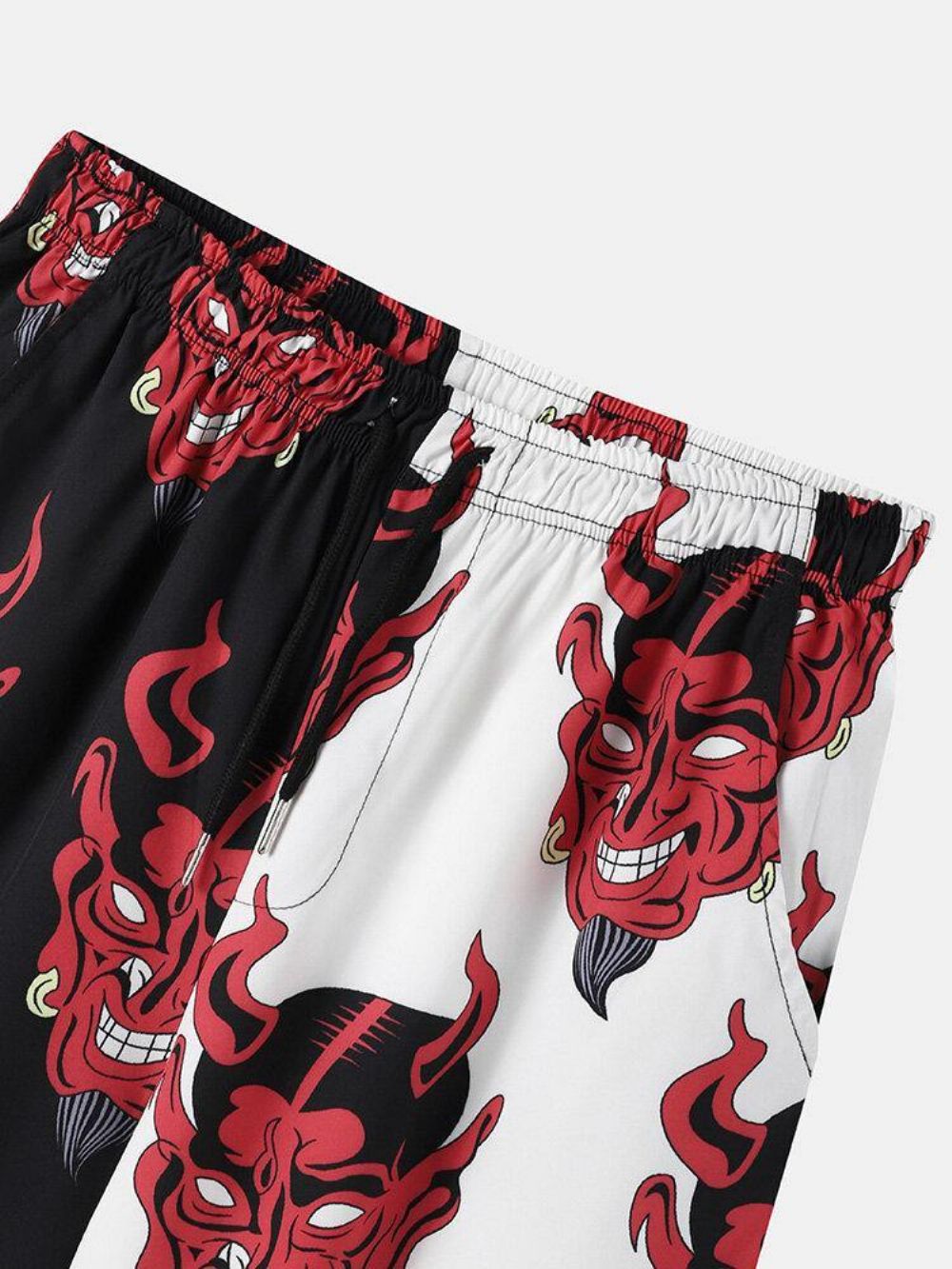 Herren Evil Pattern Freizeithemden Shorts Zweiteilige Outfits