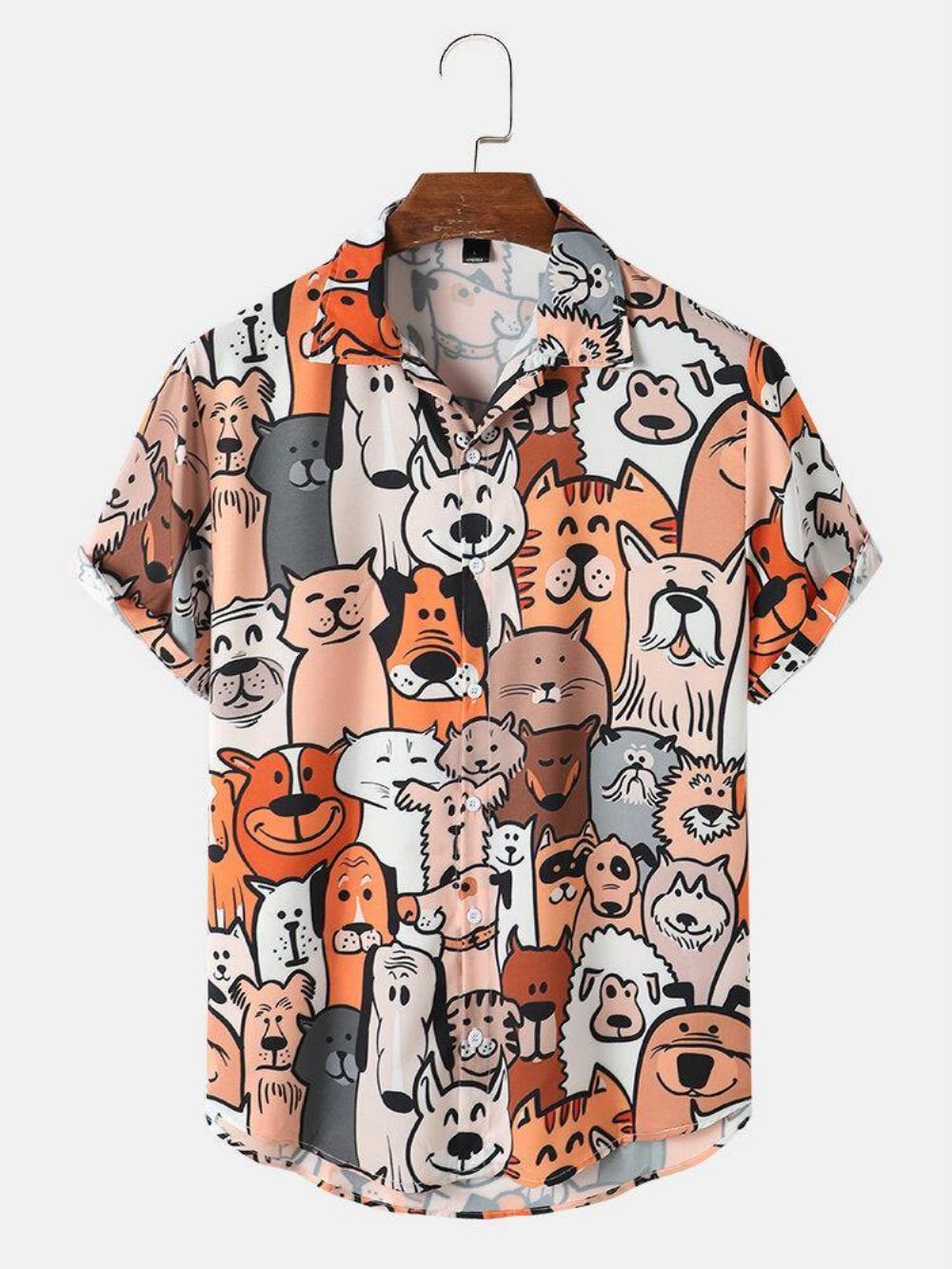 Herren-Katzen-Cartoon-Haustier-Tier Bedruckte Süße Shirts